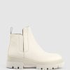 Edward Meller Kash Hidden Gusset Ankle Boot In Offwhite Wholesale