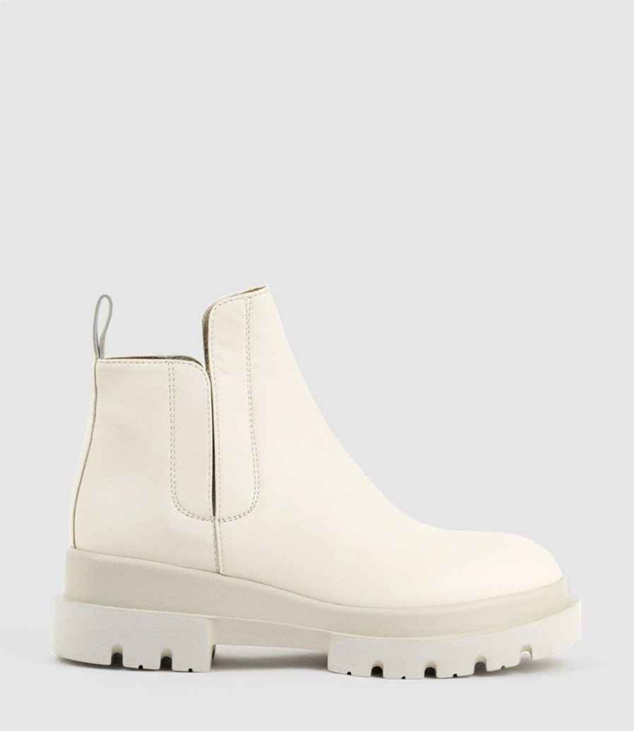 Edward Meller Kash Hidden Gusset Ankle Boot In Offwhite Wholesale