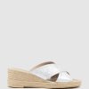 Edward Meller Malina Crossover Slide Espadrille In Silver Online