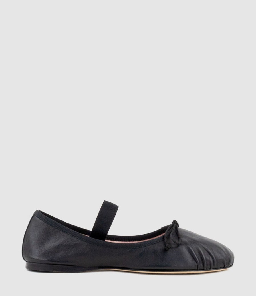 Edward Meller Eden Ballet With Elastic Strap In Black Hot