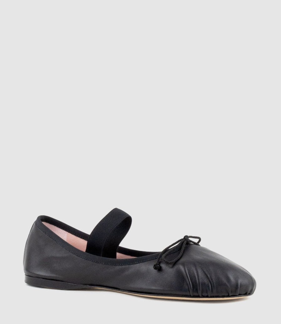 Edward Meller Eden Ballet With Elastic Strap In Black Hot