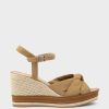 Edward Meller Mystra Knot Front Espadrille In Tan Suede Hot