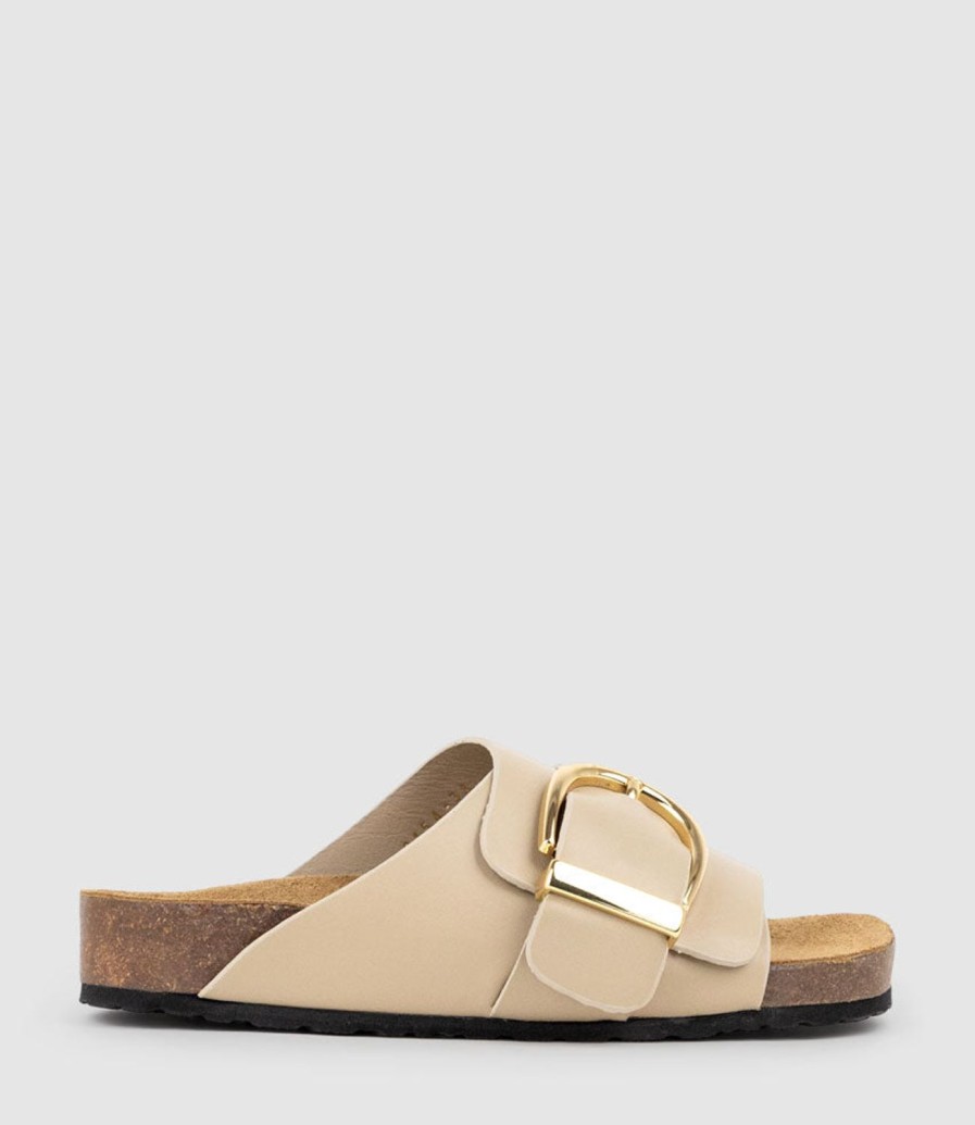 Edward Meller Kakari Buckle Slide On Footbed In Mink Online