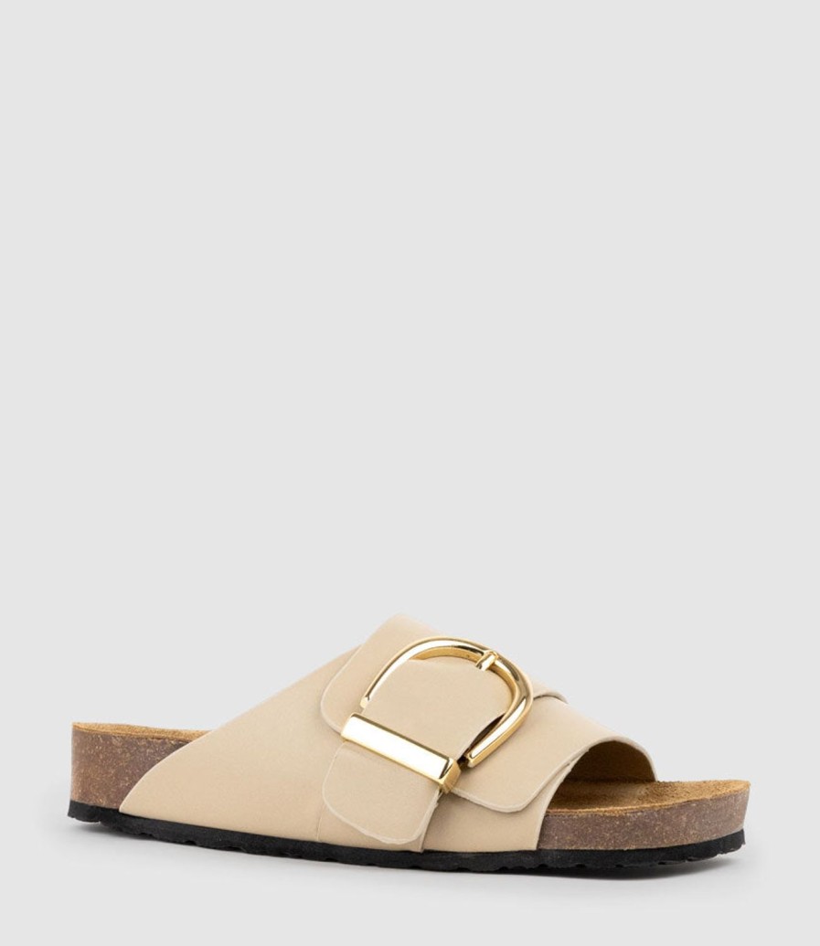 Edward Meller Kakari Buckle Slide On Footbed In Mink Online