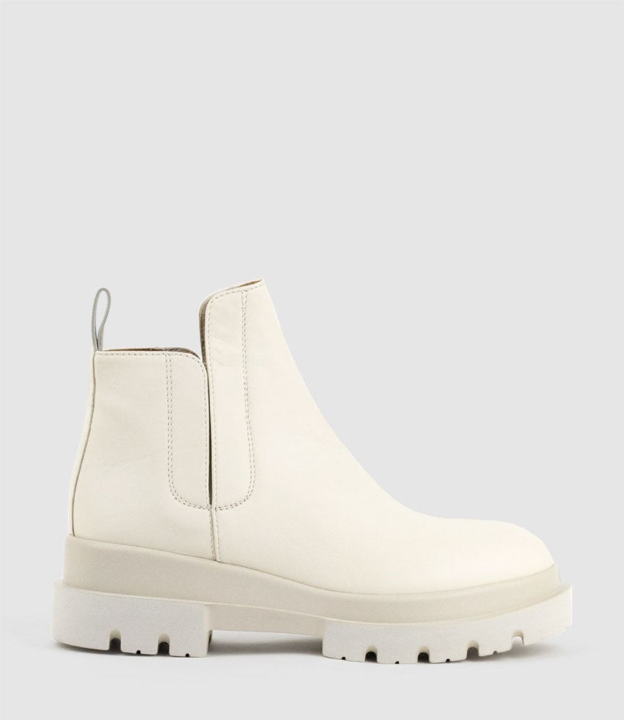 Edward Meller Kash Hidden Gusset Ankle Boot In Offwhite Wholesale