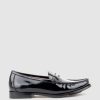 Edward Meller Hugo Penny Loafer In Black High Shine Hot