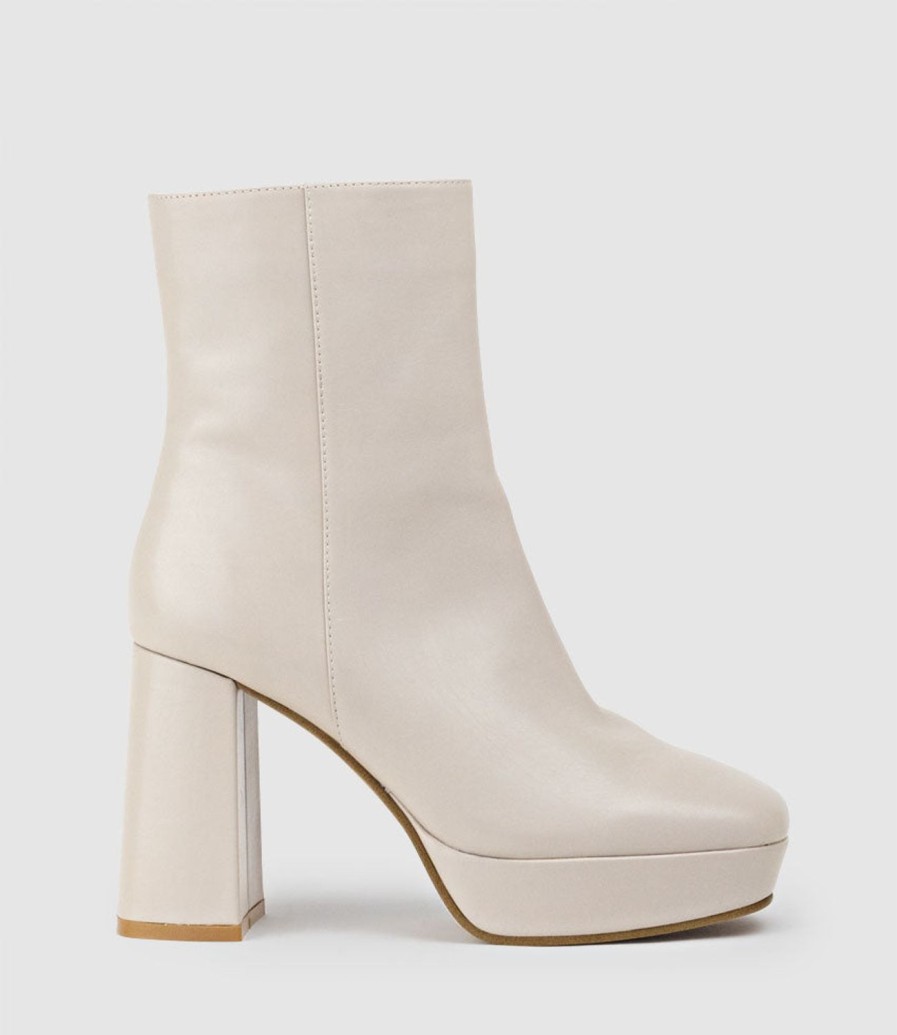 Edward Meller Uriel95 Platform Boot In Nude Baby Calf Clearance