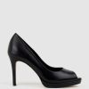 Edward Meller Corine95 Peeptoe Pump In Black Online