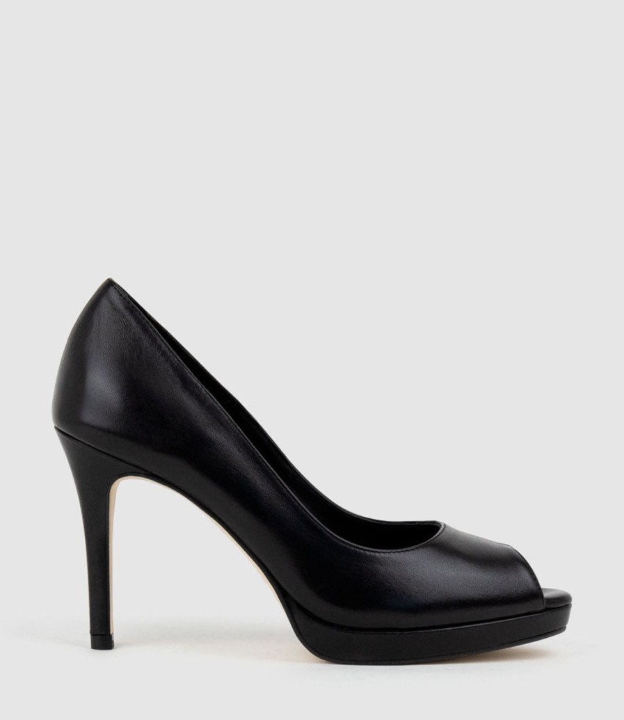 Edward Meller Corine95 Peeptoe Pump In Black Online