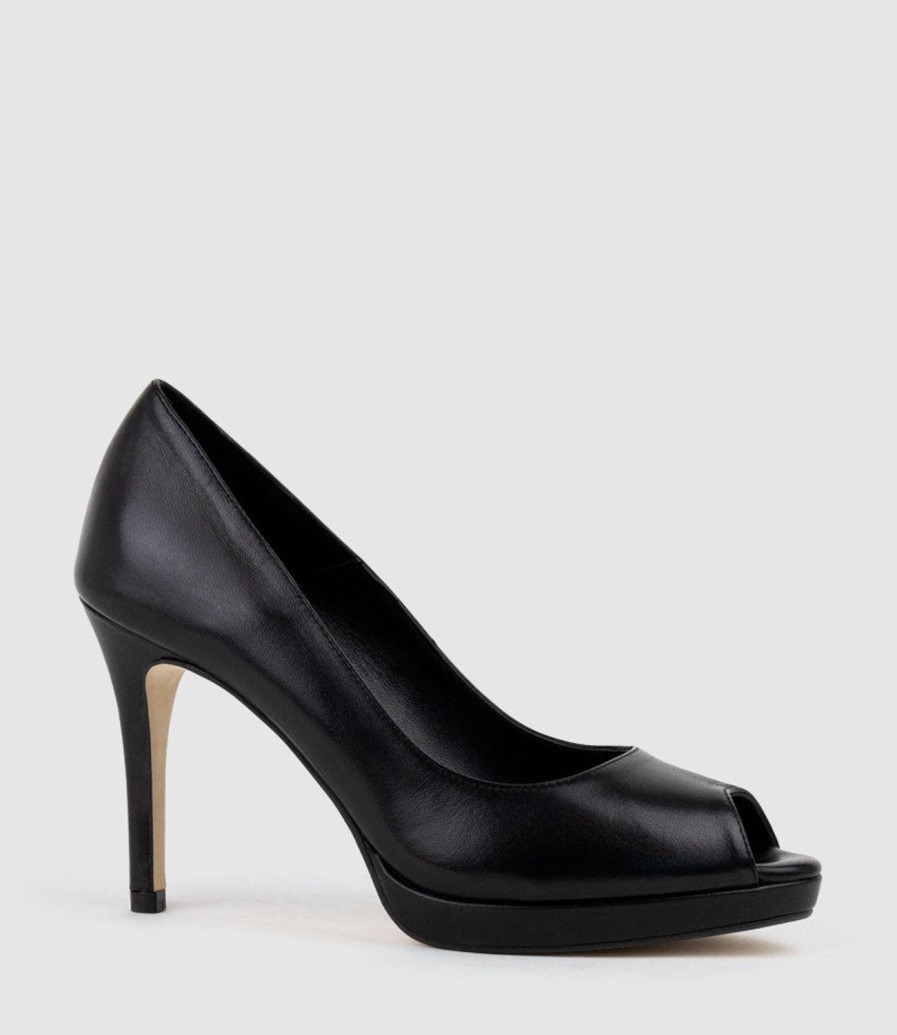 Edward Meller Corine95 Peeptoe Pump In Black Online