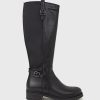 Edward Meller Saints Classic Flat Knee High Boot In Black Online