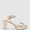 Edward Meller Rowan80 Asymmetrical Platform Sandal In Rosegold Wholesale