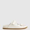 Edward Meller Kylo Two Strap Slide On Footbed In Offwhite Hot