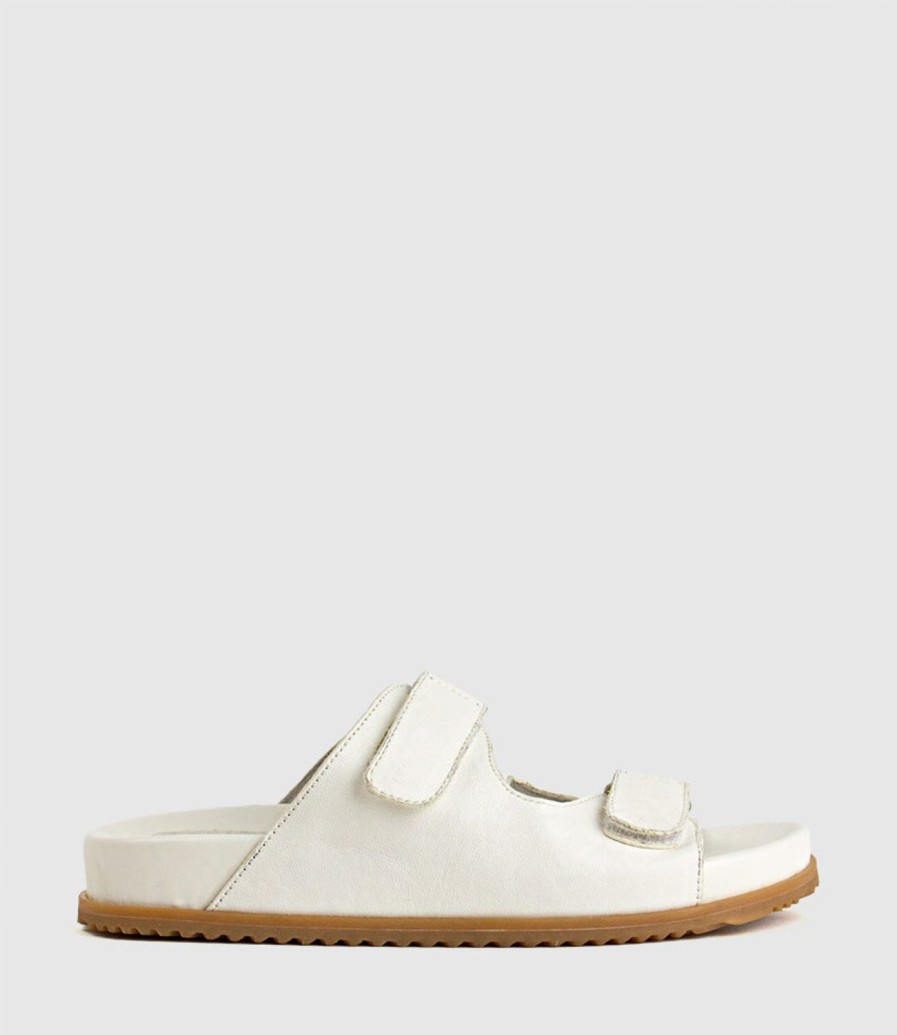 Edward Meller Kylo Two Strap Slide On Footbed In Offwhite Hot