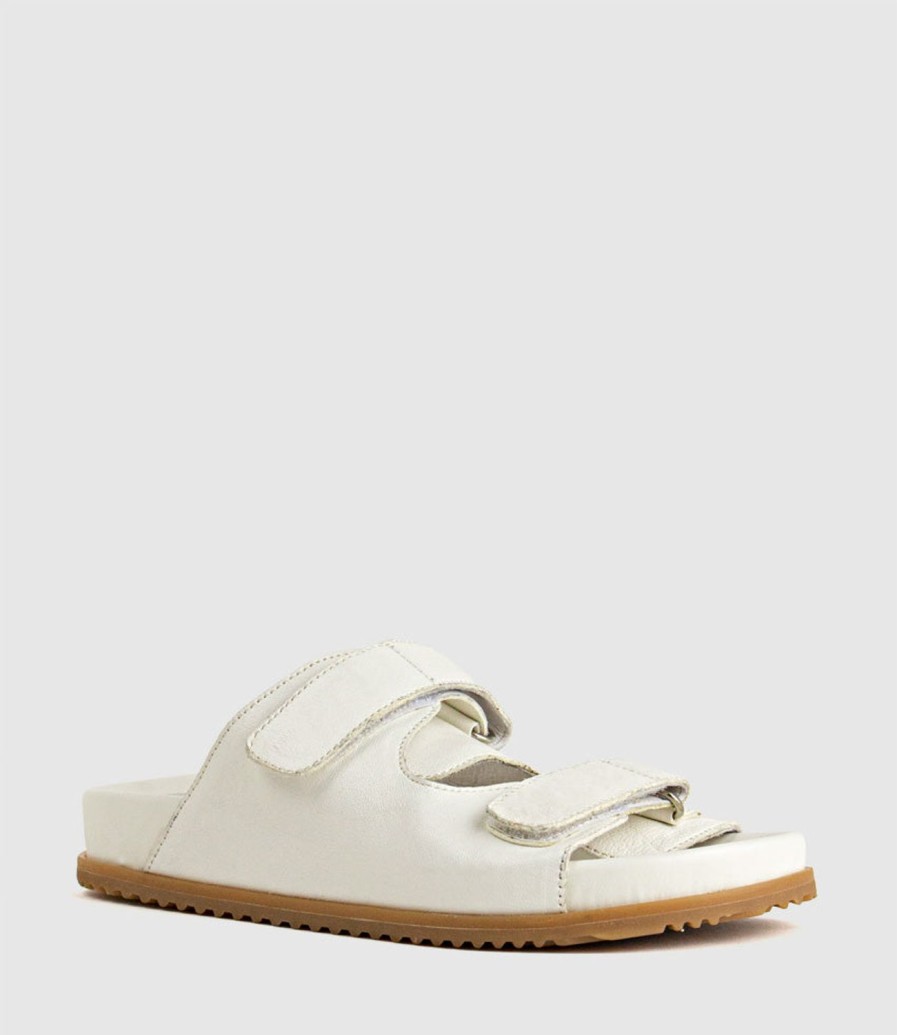 Edward Meller Kylo Two Strap Slide On Footbed In Offwhite Hot