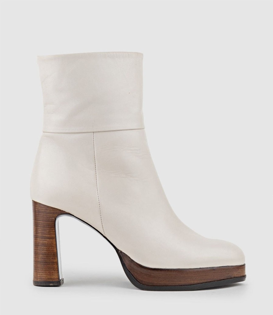 Edward Meller Ulla95 Platform Ankle Boot In Offwhite Hot