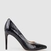 Edward Meller Gaga 100Mm Pointed Toe Pump In Black Snake Best