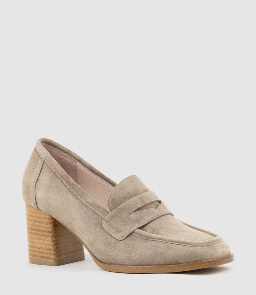 Edward Meller Hazel65 Albert Throat Pump In Latte Suede Online