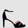 Edward Meller Spencer90 Interlocked Detail Platform Sandal In Black Suede Hot