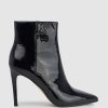 Edward Meller Zelia100 Stiletto Ankle Boot In Black Patent Best