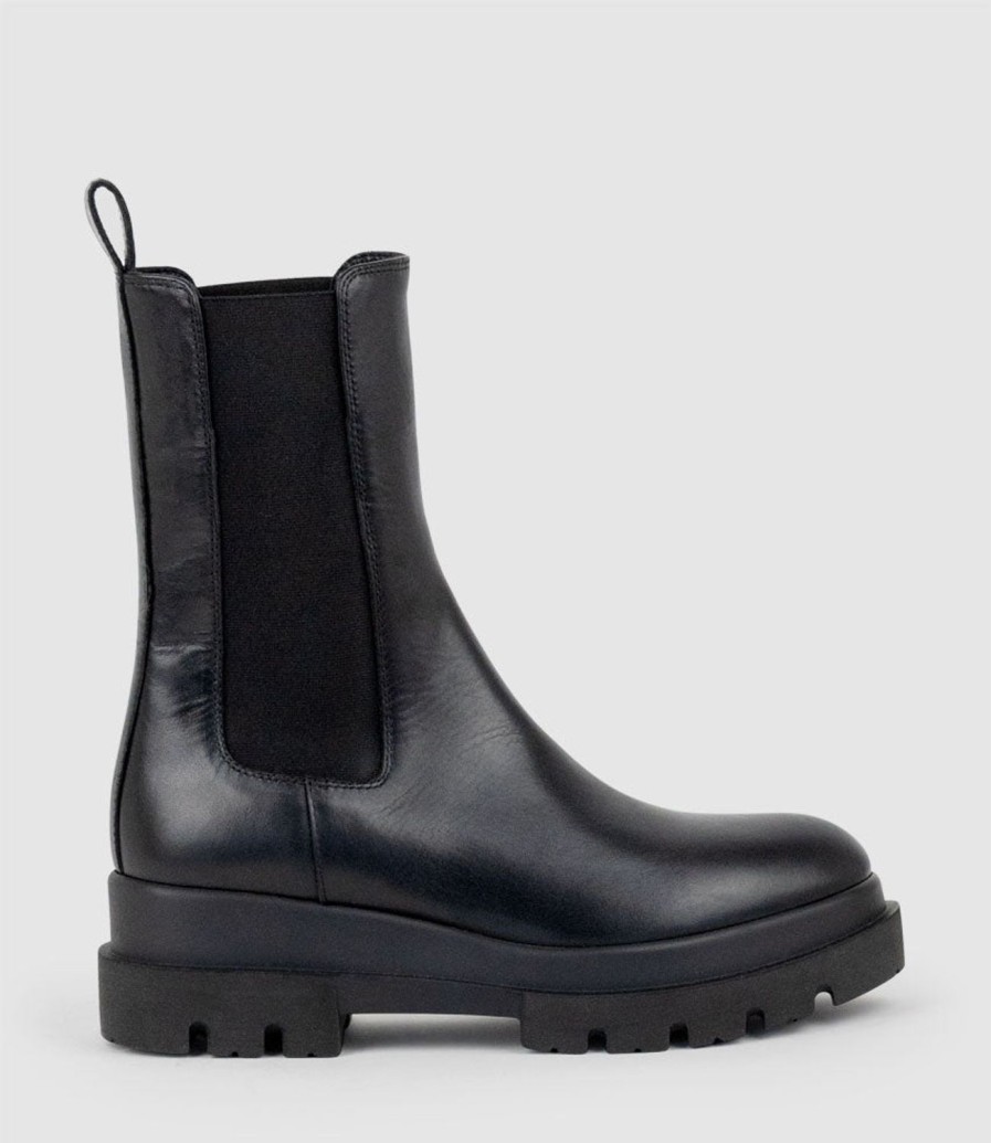 Edward Meller Brayden Tall Chukka Boot In Black Clearance