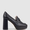 Edward Meller River95 Platform Loafer In Black New