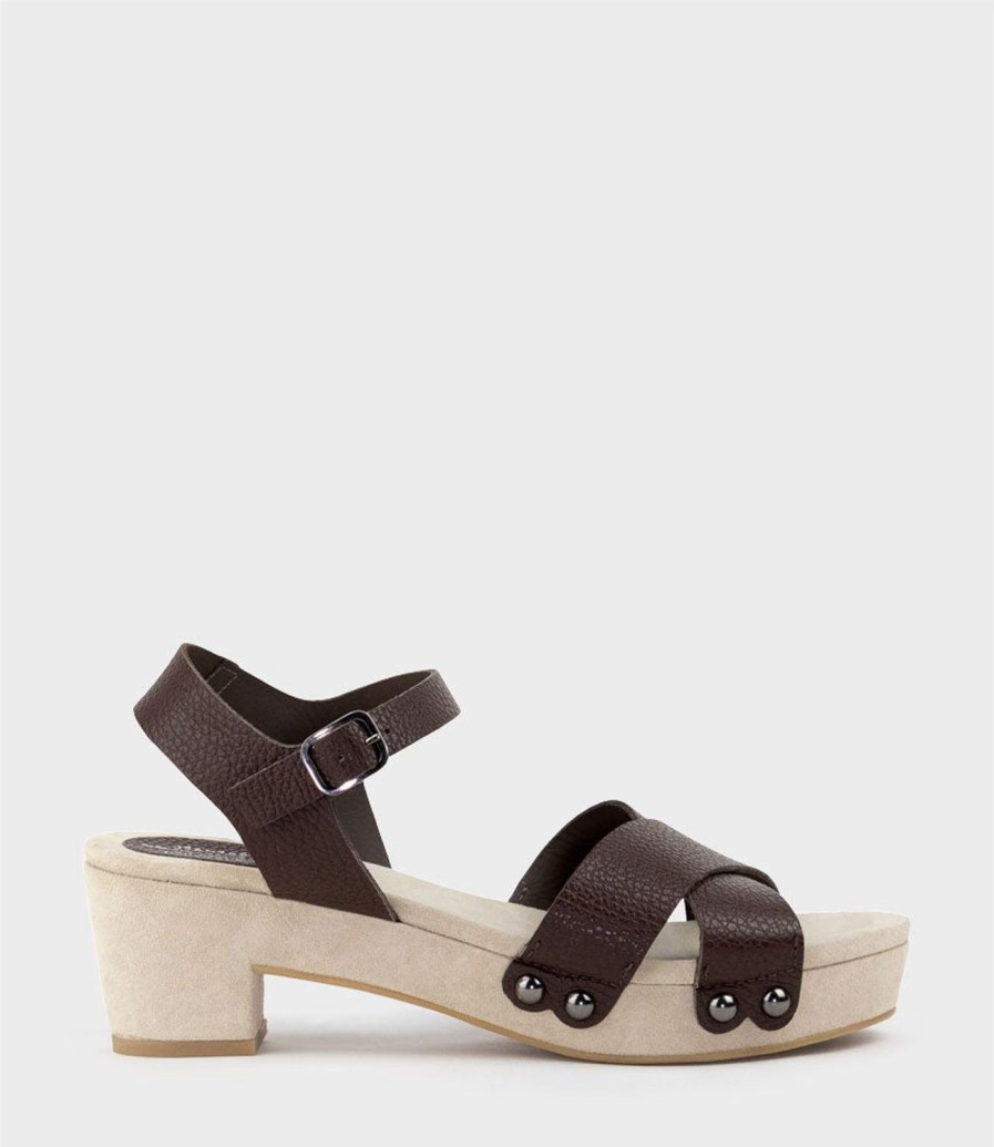 Edward Meller Samsa65 Studded Sandal On Unit In Brown Online