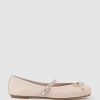 Edward Meller Emelio Ballet With Crystal Strap In Nude Clearance