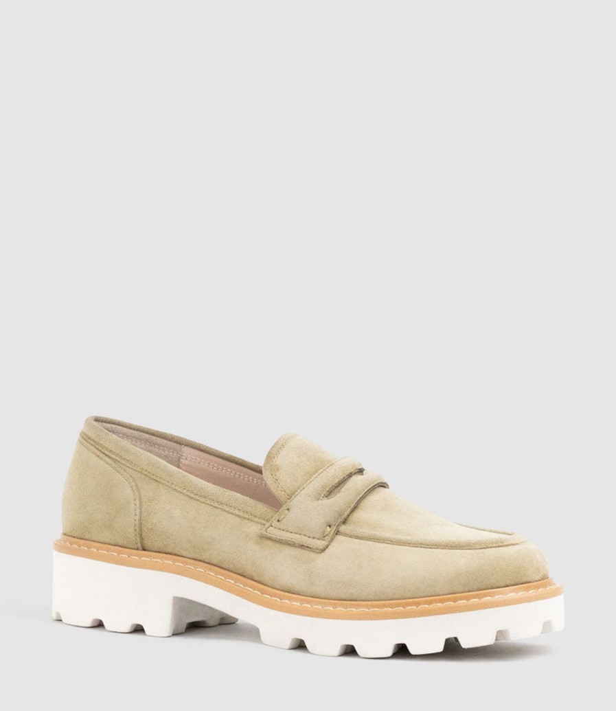 Edward Meller Gaston Moccasin In Camel Suede Hot