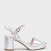 Edward Meller Sylas75 Platform Sandal In Silver Wholesale