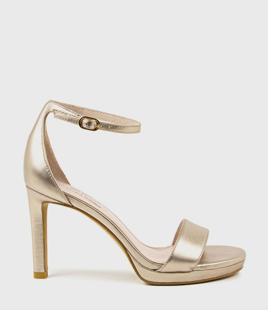 Edward Meller Sylvia90 Platform Sandal In Rosegold Wholesale