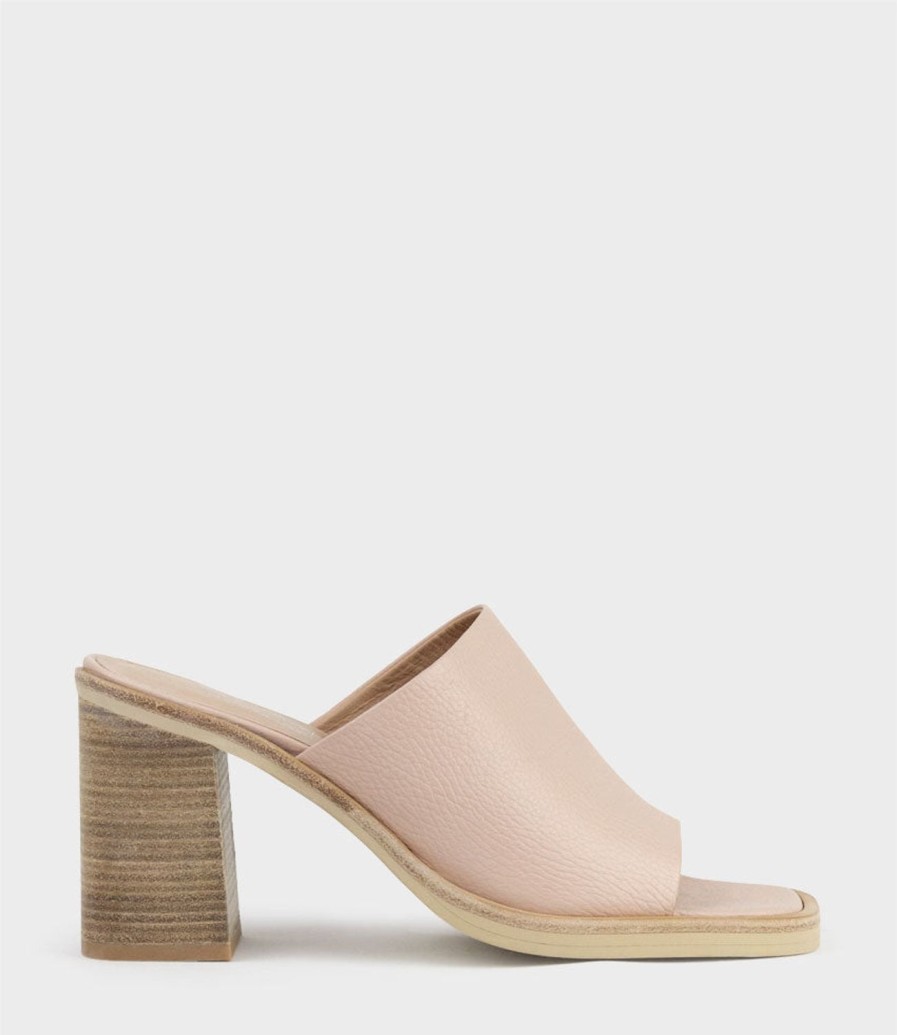 Edward Meller Inaya90 Block Heel Slide In Nude Online