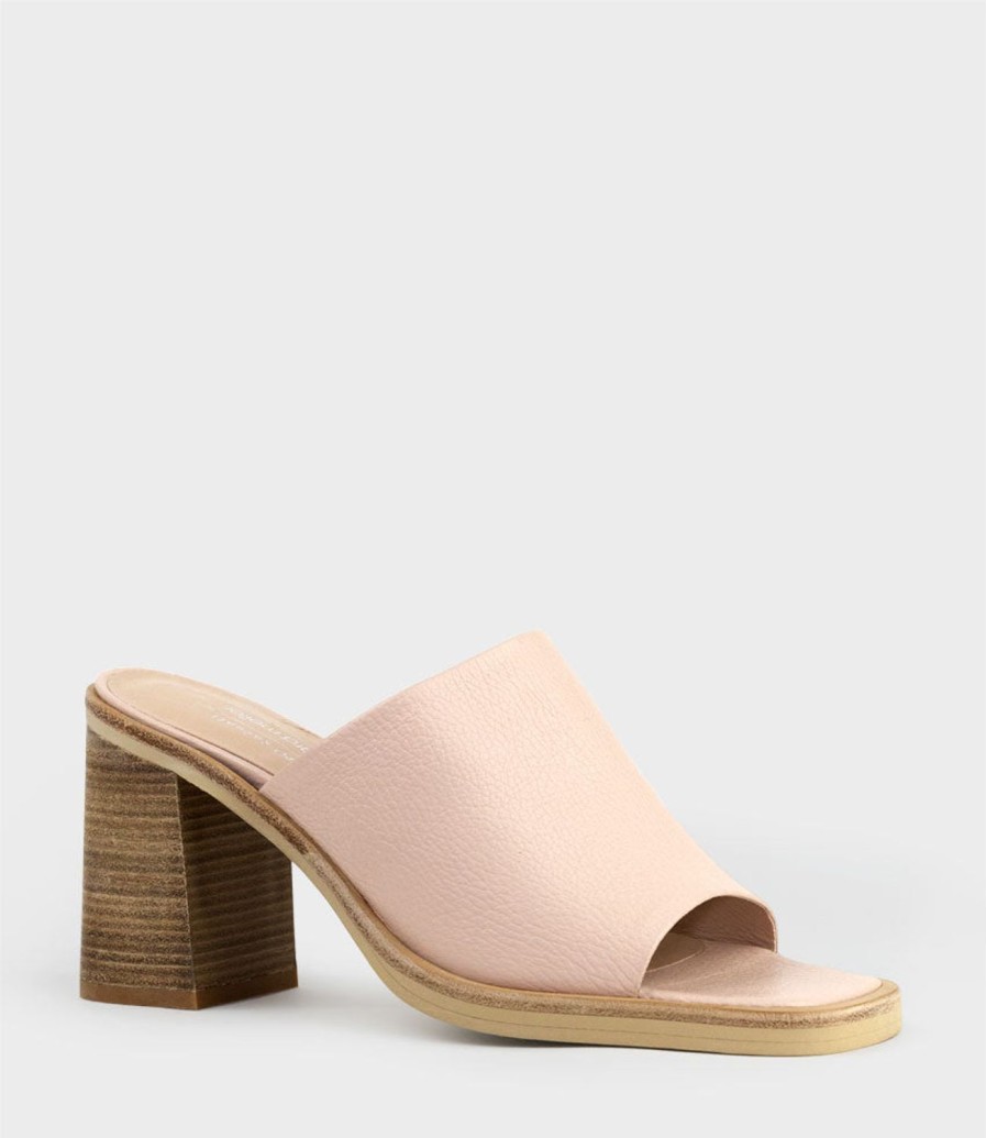 Edward Meller Inaya90 Block Heel Slide In Nude Online