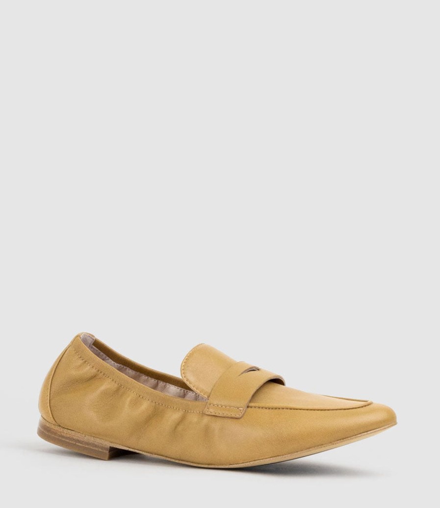 Edward Meller Gulliver Almond Toe Moccasin In Camel Best