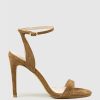 Edward Meller Wisp100 Single Strap Sandal In Tawny Suede Online