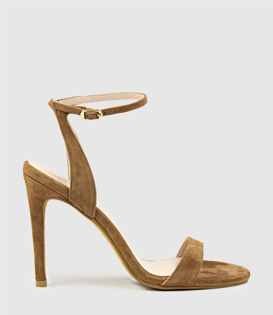 Edward Meller Wisp100 Single Strap Sandal In Tawny Suede Online