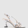 Edward Meller Sedai70 Strappy Sandal In Silver Snake Wholesale