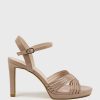 Edward Meller Sona90 Cross Strap Platform Sandal In Nude Patent Online