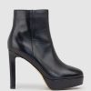 Edward Meller Urina110 Platform Boot In Black Baby Calf New