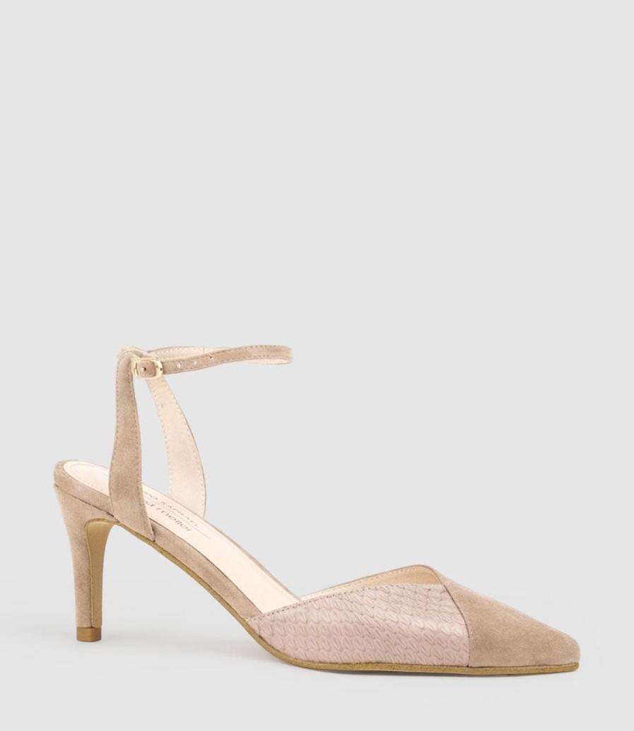 Edward Meller Addison75 Dorsay Pump In Nude Suede Best