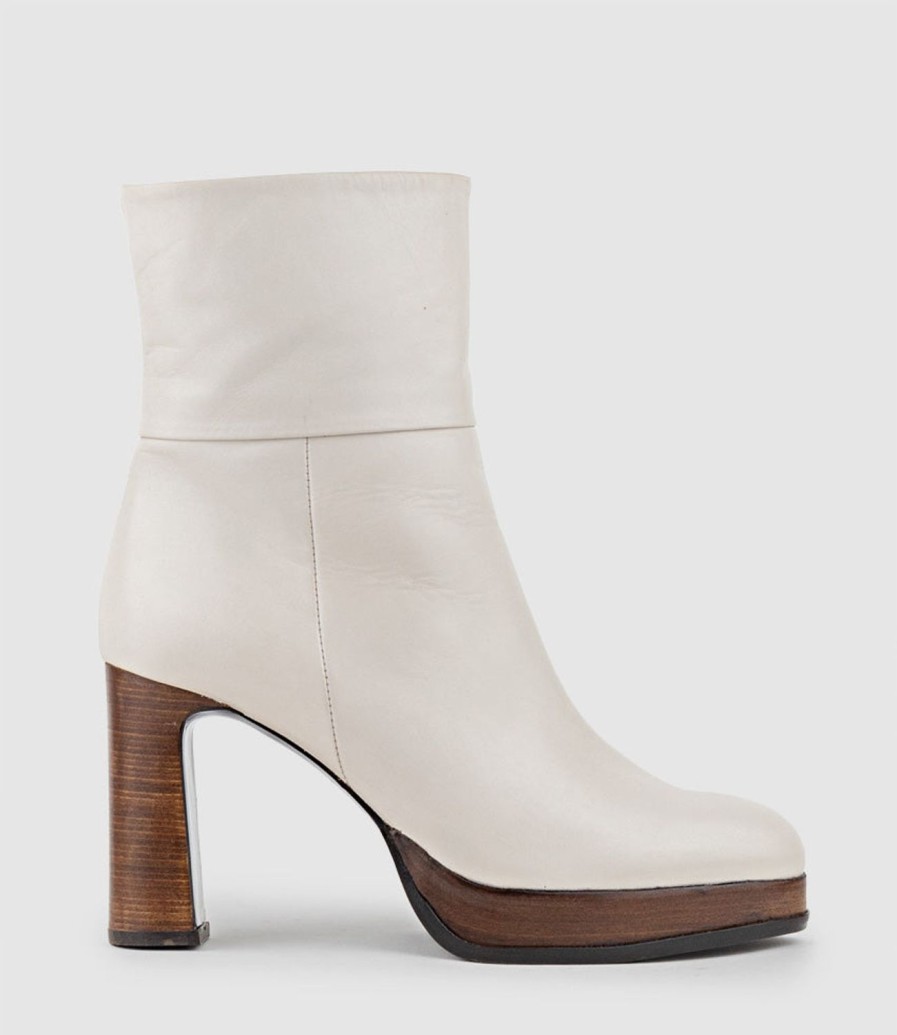 Edward Meller Ulla95 Platform Ankle Boot In Offwhite Best