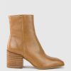 Edward Meller Ziya75 Block Heel Ankle Boot In Tan Wholesale