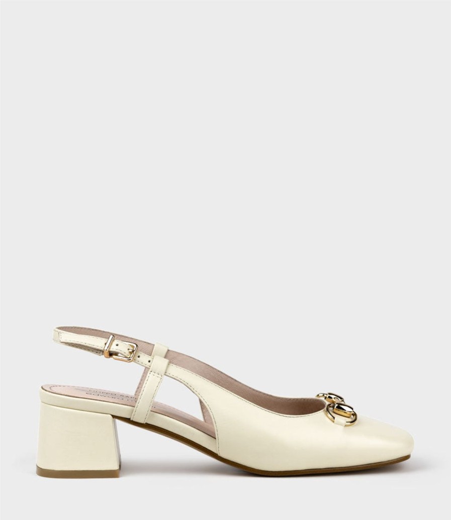 Edward Meller Clementine45 Closed Toe Sling With Hardware In Bone Best