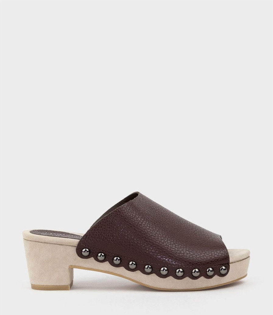 Edward Meller Inara65 Studded Slide On Unit In Brown Online