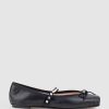 Edward Meller Emelio Ballet With Crystal Strap In Black New