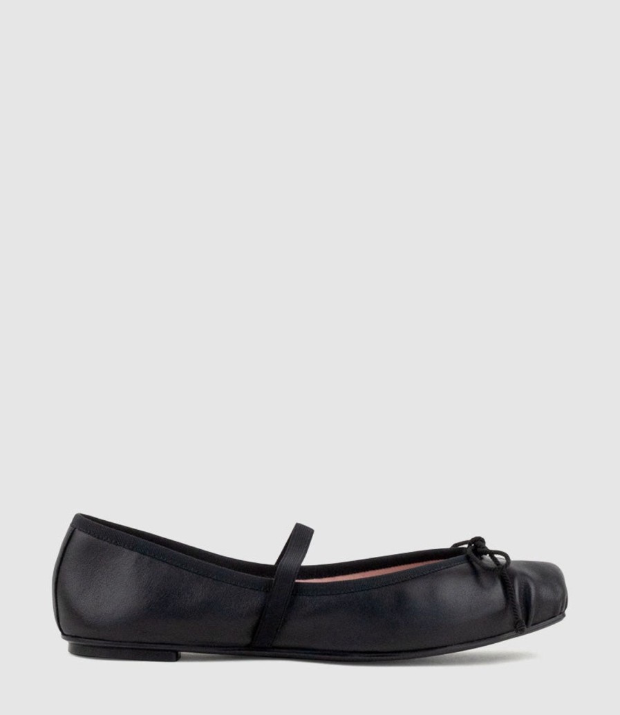 Edward Meller Eloise Square Toe Ballet In Black Online