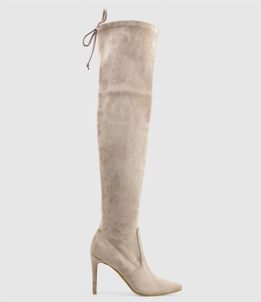 Edward Meller Gabor Thigh High Stretch Boot In Dust Suede Wholesale