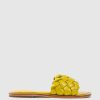 Edward Meller Keira Woven Simple Slide In Lemon Online