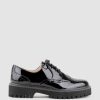 Edward Meller Paige Lace Up On Chunky Sole In Black Patent Hot