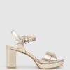 Edward Meller Rowan80 Asymmetrical Platform Sandal In Rosegold New